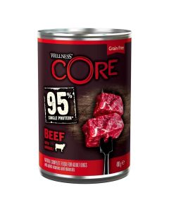 Wellness Core Paté 95% cane manzo 6 x 400 g