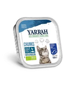 Yarrah Bio Bouchées de poisson à la spiruline pour chat 16 x 100 grs- La Compagnie des Animaux