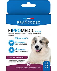 Francodex Fipromedic 402 mg Spot On grand chien x2