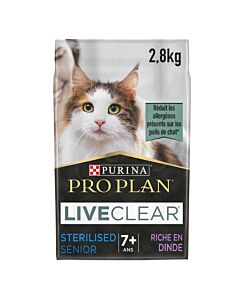 Purina Proplan Cat LiveClear Sterilised Senior 7+ - La Compagnie des Animaux