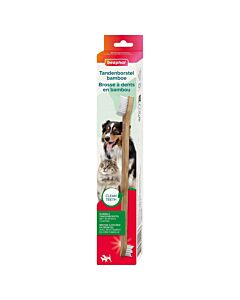 Beaphar brosse à dents en bambou chien et chat