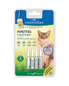Francodex Pipette Repellenti per insetti Gatto x4