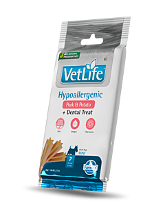 Farmina Vet Life Snack Dentaire Hypoallergenic Pork & Potato Chien Mini 7 sticks