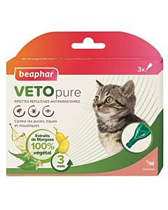Antiparasitaire pour chaton sous forme de pipettes Vetopure