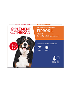 Clément Thékan Fiprokil Cane 40-60 kg 4 pipette