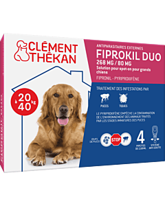 Clément Thékan Fiprokil duo Cane 20-40 kg 4 pipette