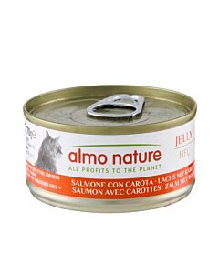 Almo Nature Chat Jelly HFC Saumon avec Carotte 24 x 70 grs - La Compagnie des Animaux