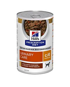 Hill's Prescription Diet Canine C/D Urinary Care mijotés au poulet 12 x 354 grs- La Compagnie des Animaux