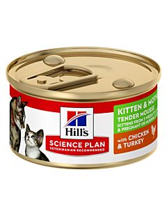 Hill's Science Plan Feline Kitten & Mother poulet et dinde 24 x 85g 