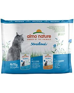 Almo Nature Holistic sterilised per gatto 6 x 70 g