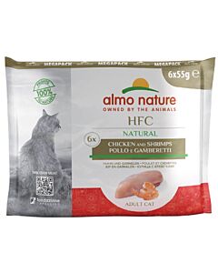 Almo Nature Chat Classic Value Pack Poulet et crevettes 6 x 55 grs- La Compagnie des Animaux