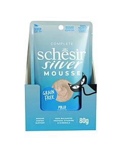 Schesir Silver mousse poulet chat 12x70 g