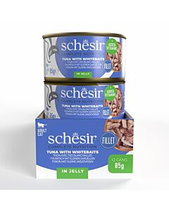 Schesir Complete Nutrition Tonnetto con Alicette in gelatina Gatto 12 x 85 g