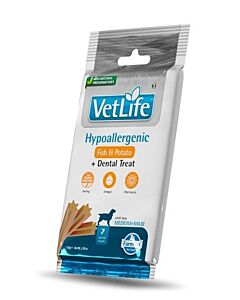 Farmina Vet Life Dental treat Hypoallergenic Fish & Potato chien 110 g