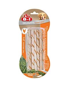 8in1 Twisted Sticks XS pour chien x10- La Compagnie des Animaux