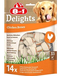 8in1 Friandises Os Delights pour chien XS x 14