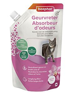 Beaphar granulés absorbeurs d'odeurs pour litière Orchidée 400 g - La Compagnie des Animaux