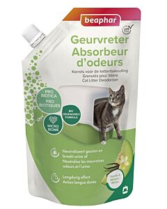 Beaphar Absorbeur d'odeurs en granulés Litière Parfum Vanille & Melon 400 g
