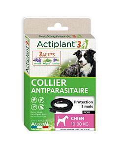 Actiplant'3 Collare antiparassitario nero per cane 10-30 kg