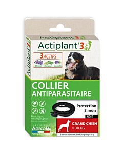 DeBonPoil Collier antiparasitaire noir pour chien > 30 kg ( ex Actiplant )