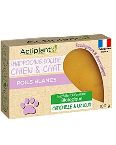 Actiplant Shampoo Solido Pelo Bianco per Cane e Gatto 100 g