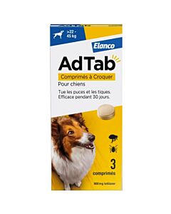 AdTab Chien de 22 à 45 kg 3 cps (Credelio)
