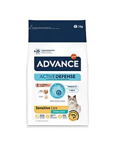  Advance Sterilized Sensitive Chat au saumon 3 kg- La Compagnie des Animaux