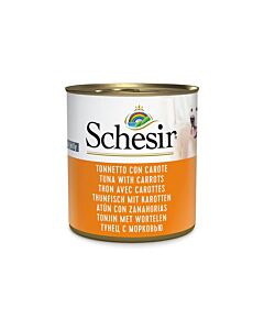 Schesir Thon avec carottes en gelée pour chien 16 x 285 g - La Compagnie des Animaux