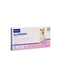 Allerderm Spot-on 6 x 4ml pour chien (+10 kg) Nouvelle formule