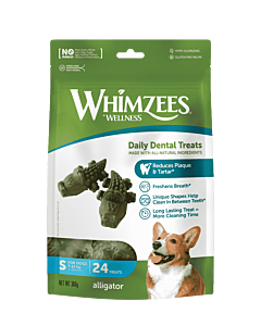 Whimzees Friandise Végétale Alligator chien S x24