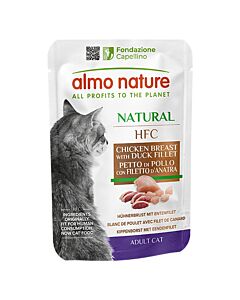 Almo Nature Chat HFC Natural Blanc de Poulet et Filet de Canard