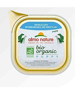 Almo Nature Bio Organic Maintenance Puppy Pollo e Latte per cane 32 x 100 g
