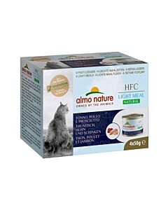 Almo Nature HFC Natural Light Meat Tonno, Pollo e Prosciutto 4 x 50 g