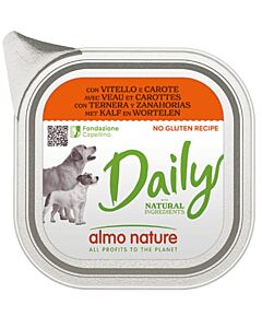 Almo Nature Chien Daily Veau Carotte 32 x 100 g