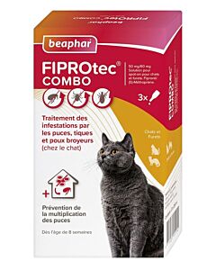 Beaphar Fiprotec Combo chats et furets 3 pipettes