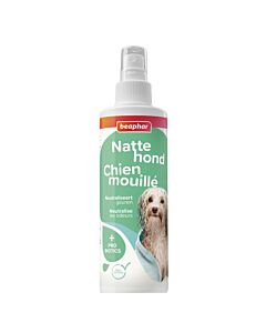 Flacon spray 250 ml Beaphar pour chien, conçu pour neutraliser l’odeur de chien mouillé et rafraîchir le pelage.