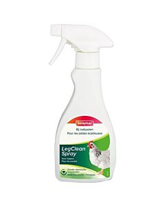 Spray Beaphar LegClean 250 ml pour poules, soin des pattes écailleuses.