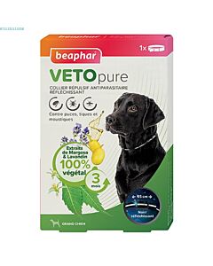 Beaphar VETOpure Collare repellente antiparassitario riflettente per cani di taglia grande