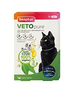 Beaphar Vetopure  Gatto collare insettifugo e riflettente 