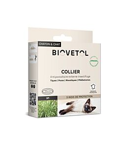 Biovetol Collier antiparasitaire chat 35 cm

