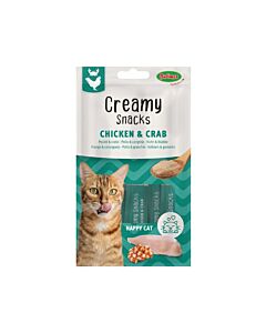 Bubimex Creamy Snacks Poulet & Crabe Chat 4 x 15 g