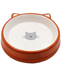 Bubimex Écuelle en céramique orange chat 200 ml
