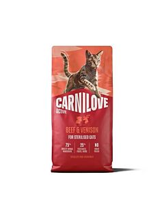 Carnilove Active Cat Sterilised bœuf et de venaison 2 kg