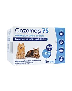 Cazomag 75 chien et chat 10 x 10 gélules