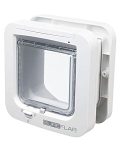 Gattaiola Sureflap bianca con chip di identificazione