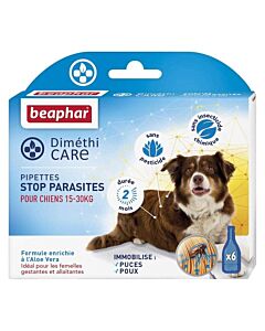 Beaphar Diméthicare Stop Parasites 6 pipettes pour chien 15-30 kg