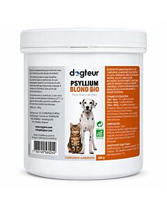 Dogteur Transit au Psyllium Bio chien et chat 300 g