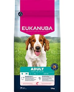 Eukanuba Adult Small e Medium Breed con Salmone & Orzo per Cane 12 kg