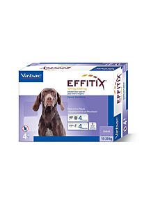 Effitix Spot On moyen chien 10 - 20 kg 4 pipettes