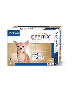 Effitix Spot On très petit chien 1.5 - 4 kg 4 pipettes

